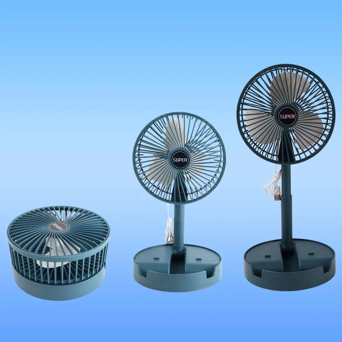 Adjustable Portable Desktop Fan - Telescopic Silent Personal Cooling for Office & Travel (Battery Not Include) 2