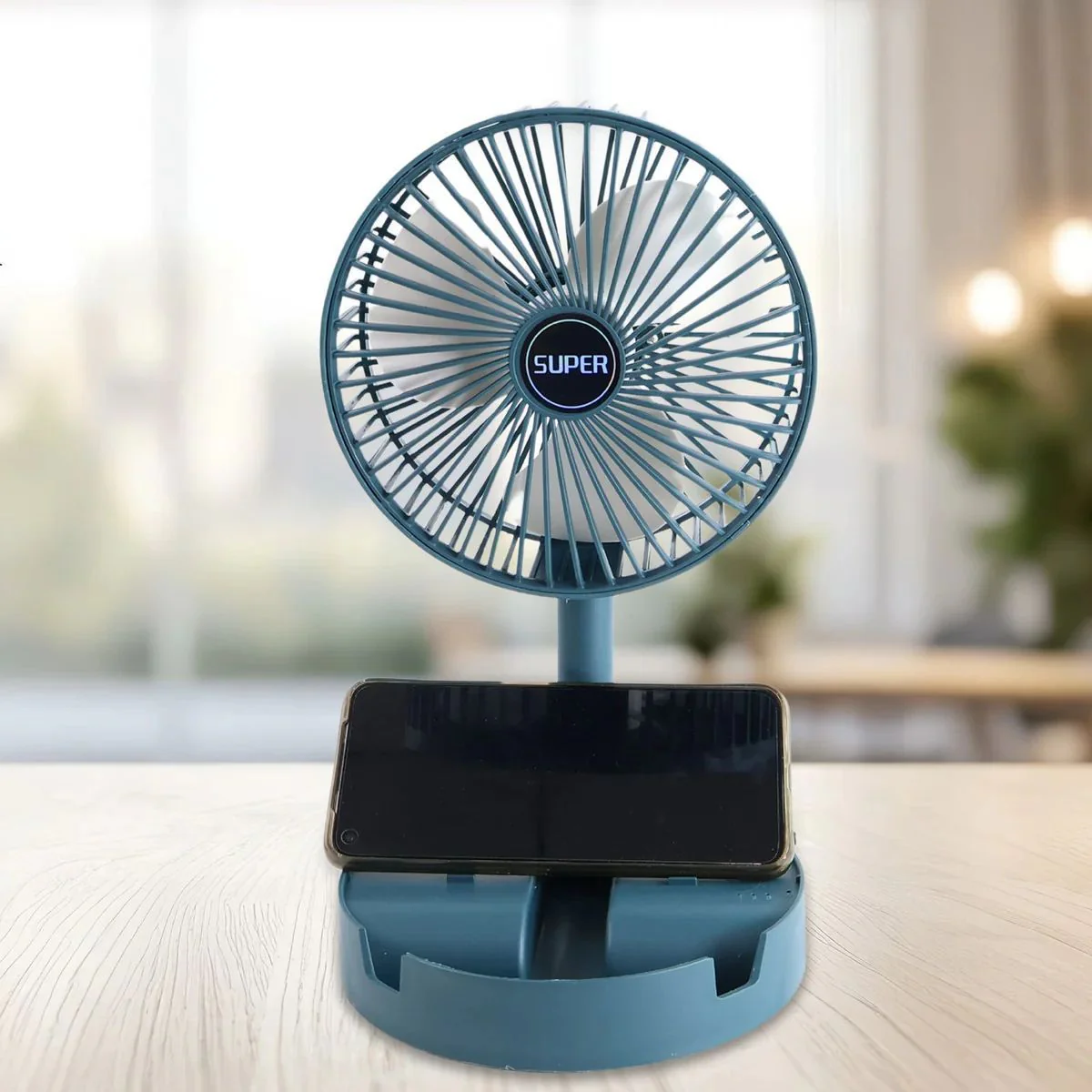 Adjustable Portable Desktop Fan - Telescopic Silent Personal Cooling for Office & Travel (Battery Not Include) 3