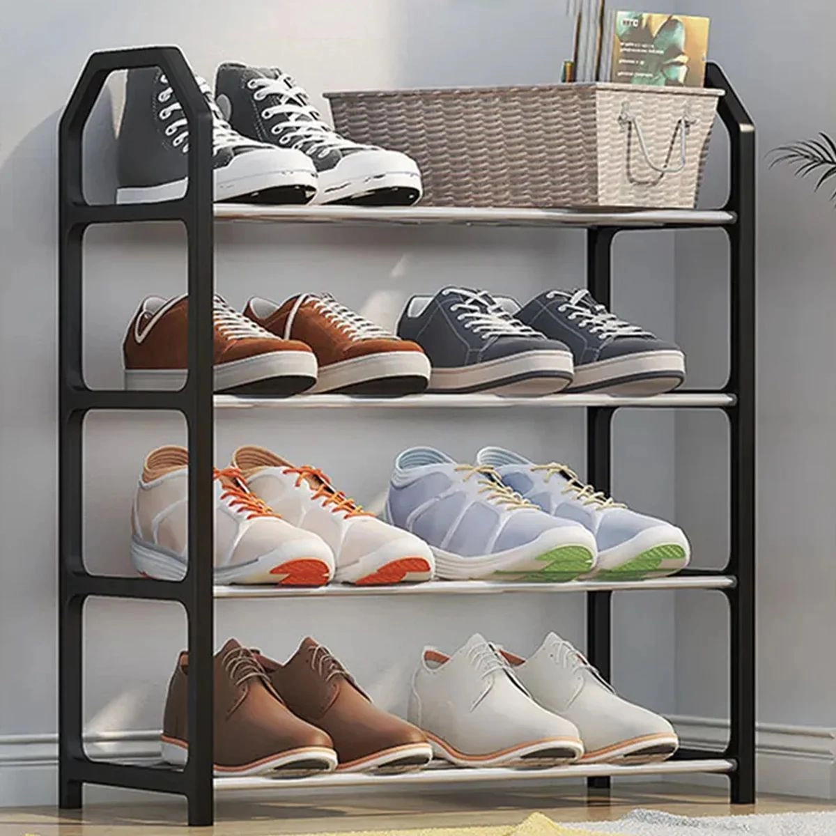 4 Layer Space‑saving Shoes Show Rack Folding Shoe 3